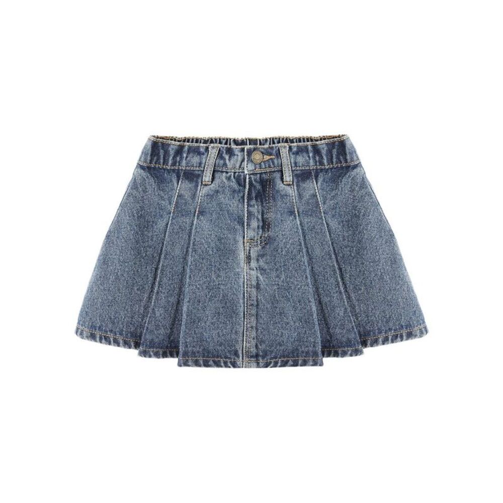 Rylee & Cru Girls  Pleated Denim Skirt, Blue